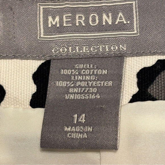 MERONA.COLLECTION White Black and Gray Skirt New Without Tags Size 14 - Picture 2 of 3